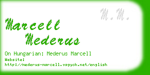 marcell mederus business card